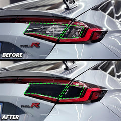 2022+ Honda Civic Hatchback / Honda Type-R Tail Light Reverse / Turn Signal Pre-cut Overlay