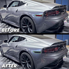 2023+ Nissan 400Z Rear Bumper Side Marker Reflector Overlay Tint Smoked