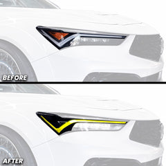 Headlight DRL Daytime Running Lights and Amber Delete Pre-cut Overlay Tint for 2023+ Acura Integra