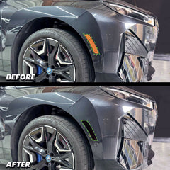 2021-2024 Bmw iX xDrive50 M60 Front Bumper Reflector Pre-Cut Overlay SMOKE BLACKOUT
