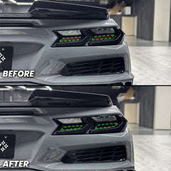 2020+ Chevrolet Corvette C8 Rear Tail Light Reflectors Pre-cut Overlay Tint