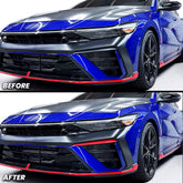Front Bumper Fang Accent Pin Pre-cut Overlay compatible with 2024+ Elantra N and N-line