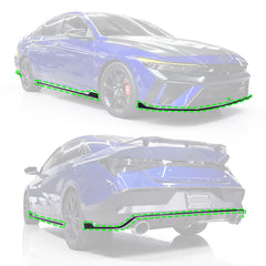 Pin-stripe Pre-cut Overlay Delete Kit compatible with 2025+ Elantra N Only