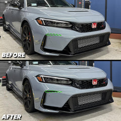 2023+ Honda Civic Type-R FL5 Front Bumper Fang Pre-cut Overlay