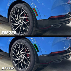 2021-2023 Ford Mustang Mach-E Rear Bumper Reflector Pre-Cut Overlay SMOKE BLACKOUT