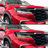 Headlight DRL Day Time Running Light and Amber Delete Pre-cut Overlay Tint for 2023-2026 Pilot