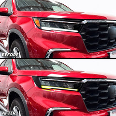 Headlight DRL Day Time Running Light and Amber Delete Pre-cut Overlay Tint for 2023-2026 Pilot