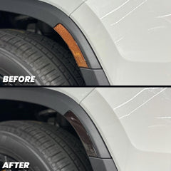 Rivian R1S R1T Front Bumper Reflector Pre-cut Overlay Smoked