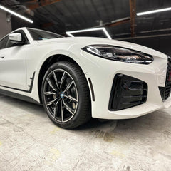 2021-2024 BMW i4 e35 e40 m50 Front Bumper Reflector Pre-Cut Overlay SMOKE BLACKOUT