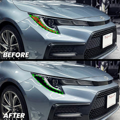 2020-2023 Toyota Corolla Headlight Amber Delete Pre-Cut Overlay