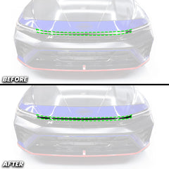 Front Bumper Chrome Grill Delete Pre-cut Overlay Strip for 2024+ Elantra