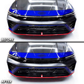 Front Bumper Chrome Grill Delete Pre-cut Overlay Strip for 2024+ Elantra