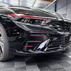 Front Bumper Vent Accent Pin-stripe Pre-Cut Overlay for 2024+ Elantra