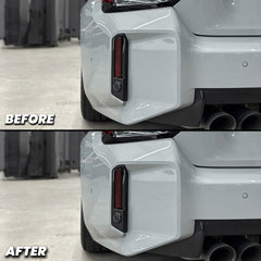 2023+ BMW G87 M2 Rear Bumper Reflector Pre-cut Overlay Smoked