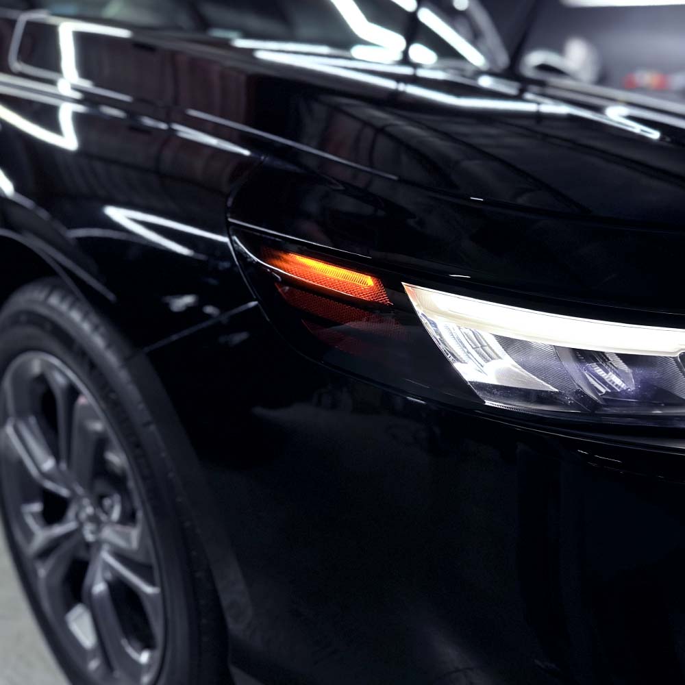 2023+ Honda Accord Headlight Amber Delete Pre-Cut Overlay SMOKE BLACK OUT