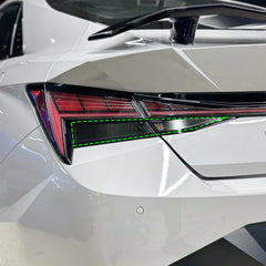 Smoked Tail Light Turn-Reverse Pre-Cut Overlay for 2021+ Elantra N