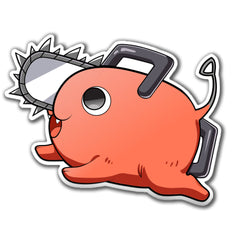 Chainsaw Dog Devil Sticker