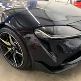 Toyota Supra GR Front Bumper Reflector Tint Pre-Cut Overlay Smoked Black Out