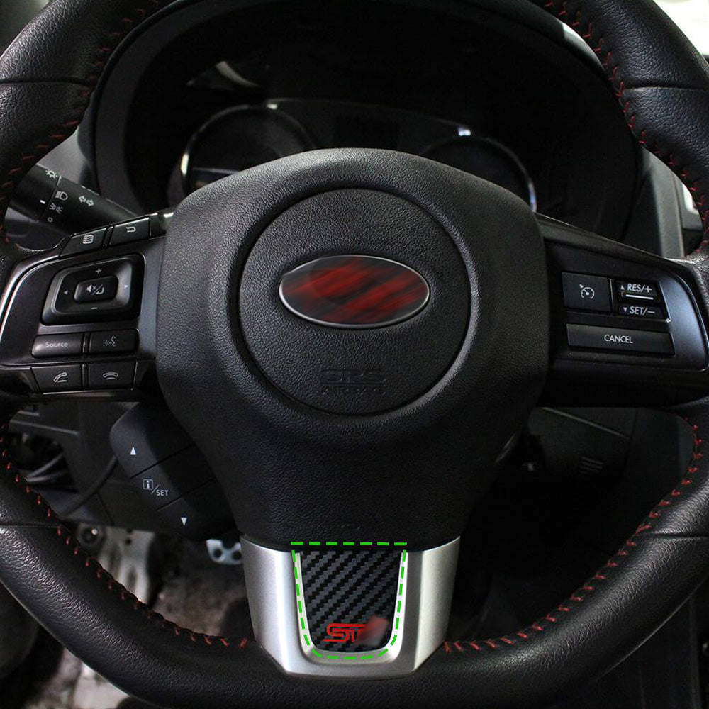 AFD Overlays Steering Wheel Bottom Logo Pre-cut Overlay compatible with 2012-2021 STI