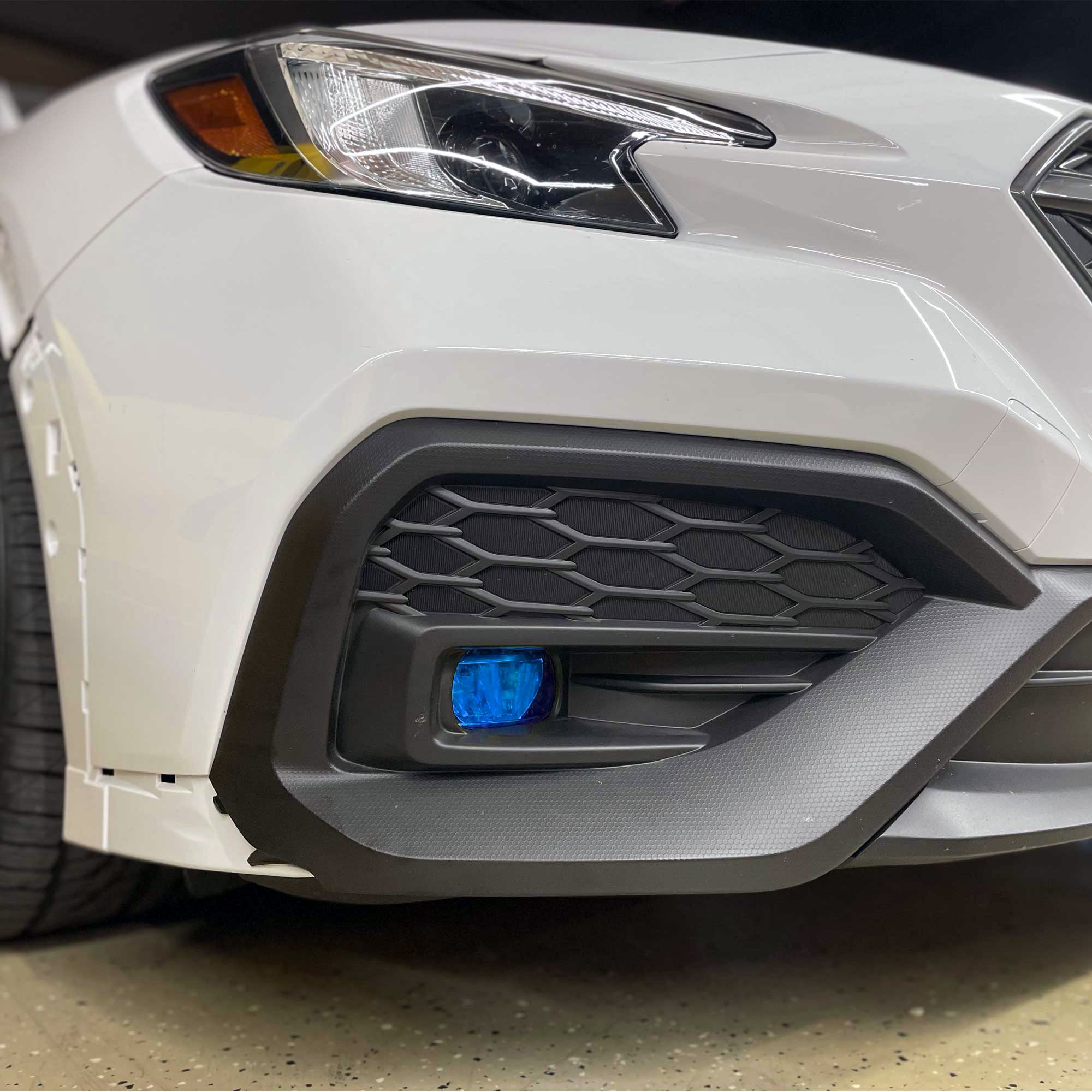 Precut Ice Blue Fog Light Overlay Tint For 2022-2025 Subaru WRX – Front Vinyl (Ver2)
