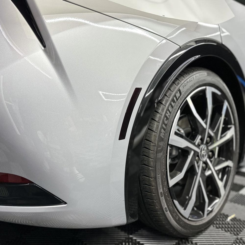 2023+ Toyota Prius Rear Bumper Side Reflector Pre-Cut Overlay Smoked o ...