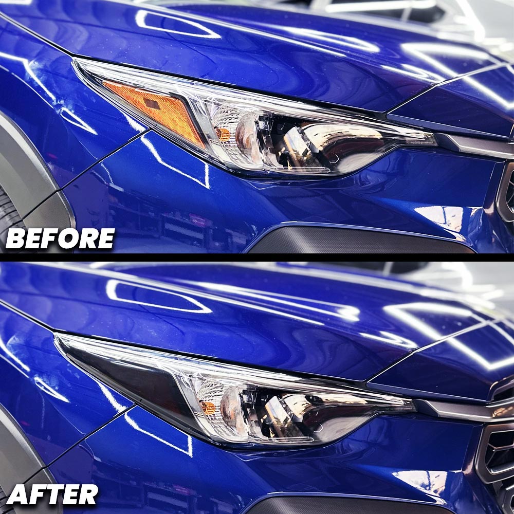 2024+ Subaru Crosstrek Headlight Amber Delete Pre-Cut Overlay