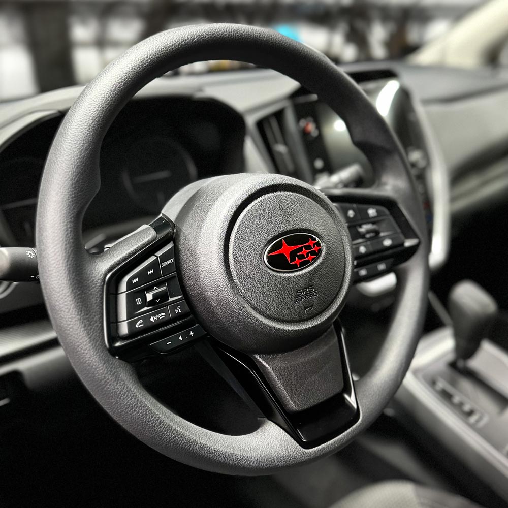 2024+ Subaru Crosstrek Steering Wheel Emblem Pre-cut Overlay