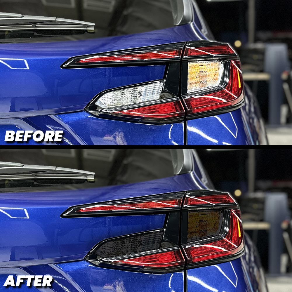 2024+ Subaru Crosstrek Smoked Tail Light Turn Signal and Reverse Pre-Cut Overlay