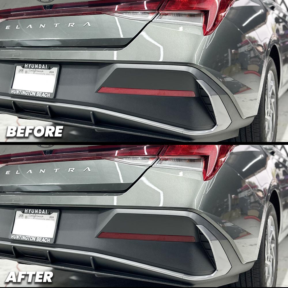 MotorSkinz Smoke Precut Vinyl Tint Overlays For 2021-2023 Hyundai Elantra Rear Reflectors | USA Made