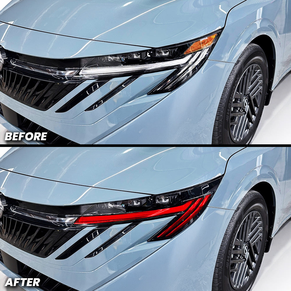 Headlight DRL Daytime Running Lights Pre-cut Overlay Tint and Amber Delete compatible with 2026+ Nissan Sentra