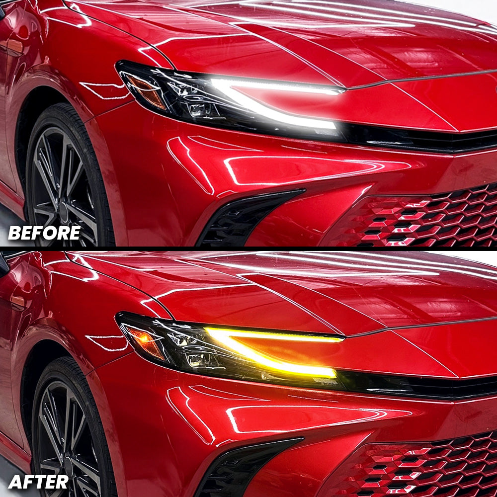 Headlight DRL Daytime Running Light Pre-cut Overlay Tint compatible with 2025+ Toyota Camry