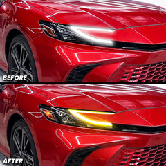 Headlight DRL Daytime Running Light Pre-cut Overlay Tint compatible with 2025+ Toyota Camry