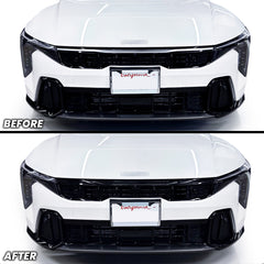 Front Bumper Grille Chrome Black Out Delete Pre-cut Overlay for 2025+ Kia K4