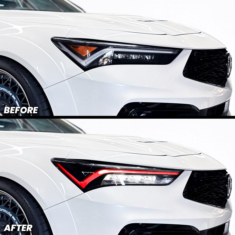 Headlight DRL Daytime Running Lights and Amber Delete Pre-cut Overlay Tint for 2023+ Acura Integra