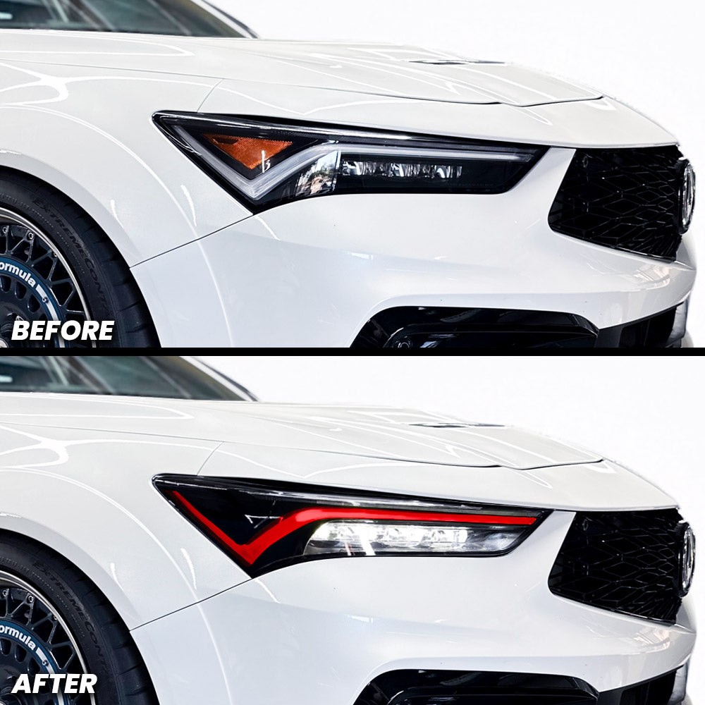 Headlight DRL Daytime Running Lights and Amber Delete Pre-cut Overlay Tint for 2023+ Acura Integra