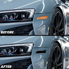 Front Bumper Reflector Tint Pre-cut Overlay for 2015-2024 Audi R8