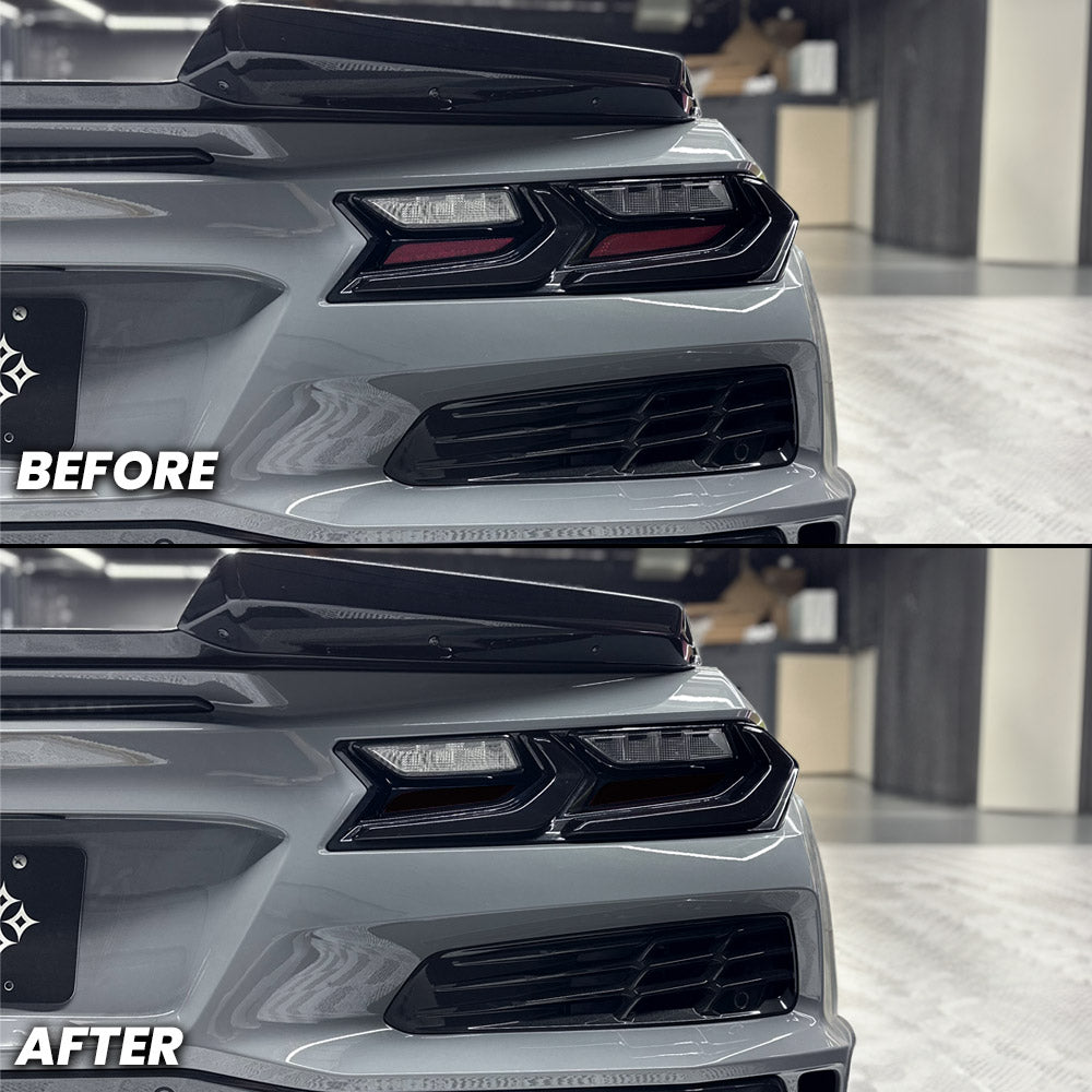 2020+ Chevrolet Corvette C8 Rear Tail Light Reflectors Pre-cut Overlay Tint
