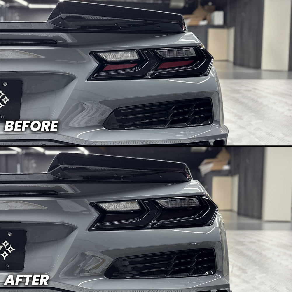 2020+ Chevrolet Corvette C8 Rear Tail Light Reflectors Pre-cut Overlay Tint