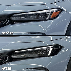 Headlight Eye-lid and Amber Delete Black Out Pre-cut Overlay for 2022+ Honda Civic