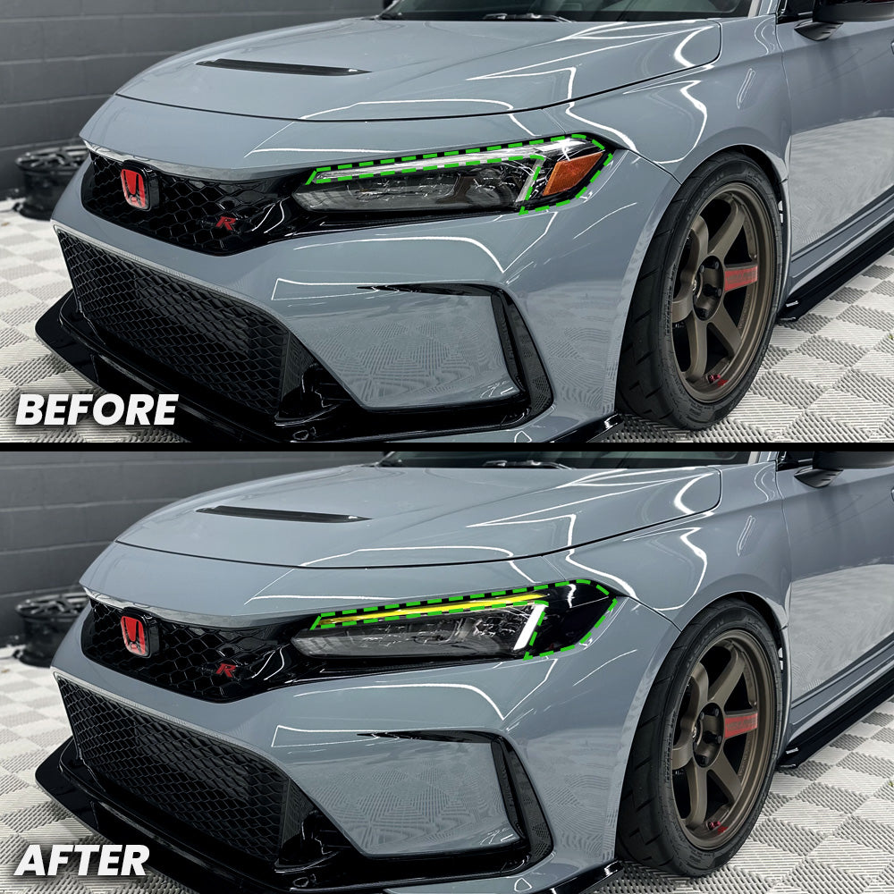 Daytime Running Light and Amber Delete Pre-cut Overlay Tint V1 for 2022+ Honda Civic