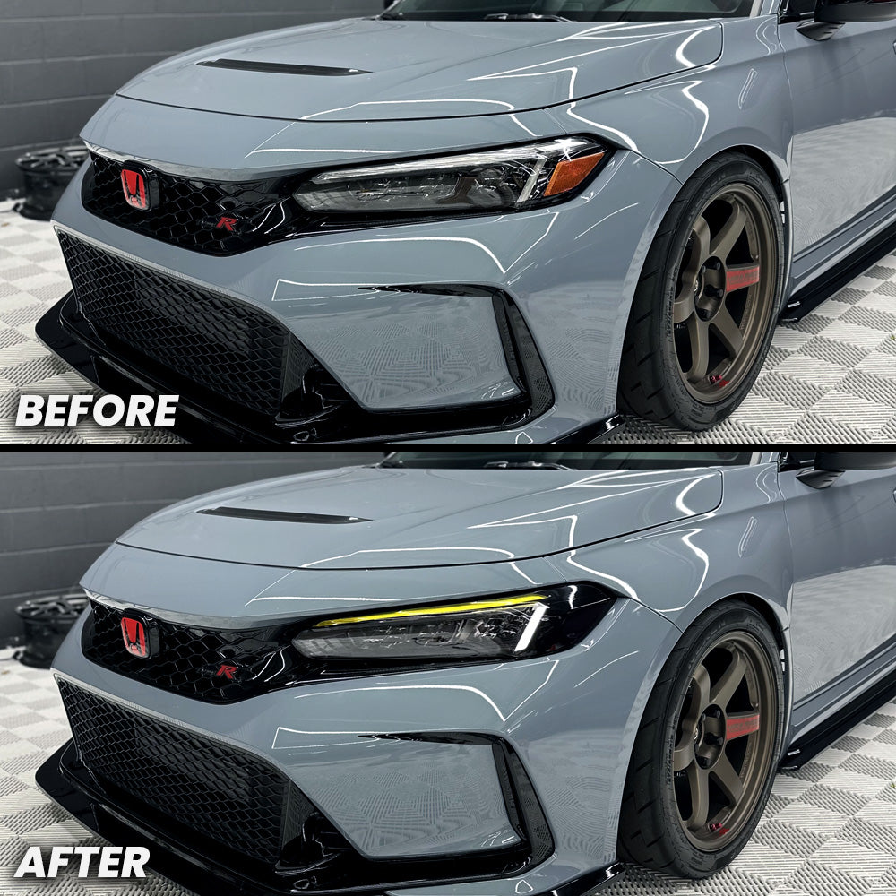 DRL Daytime Running Light and Amber Delete Pre-cut Overlay Tint V1 for 2022+ Honda Civic