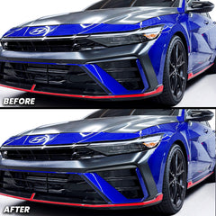 Front Bumper Fang Accent Pin Pre-cut Overlay compatible with 2024+ Elantra N and N-line