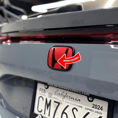 AFD Overlays Front and Rear Pre-cut Emblem Badge Overlay compatible with 2023+ Honda Civic Type-R FL5 Honda