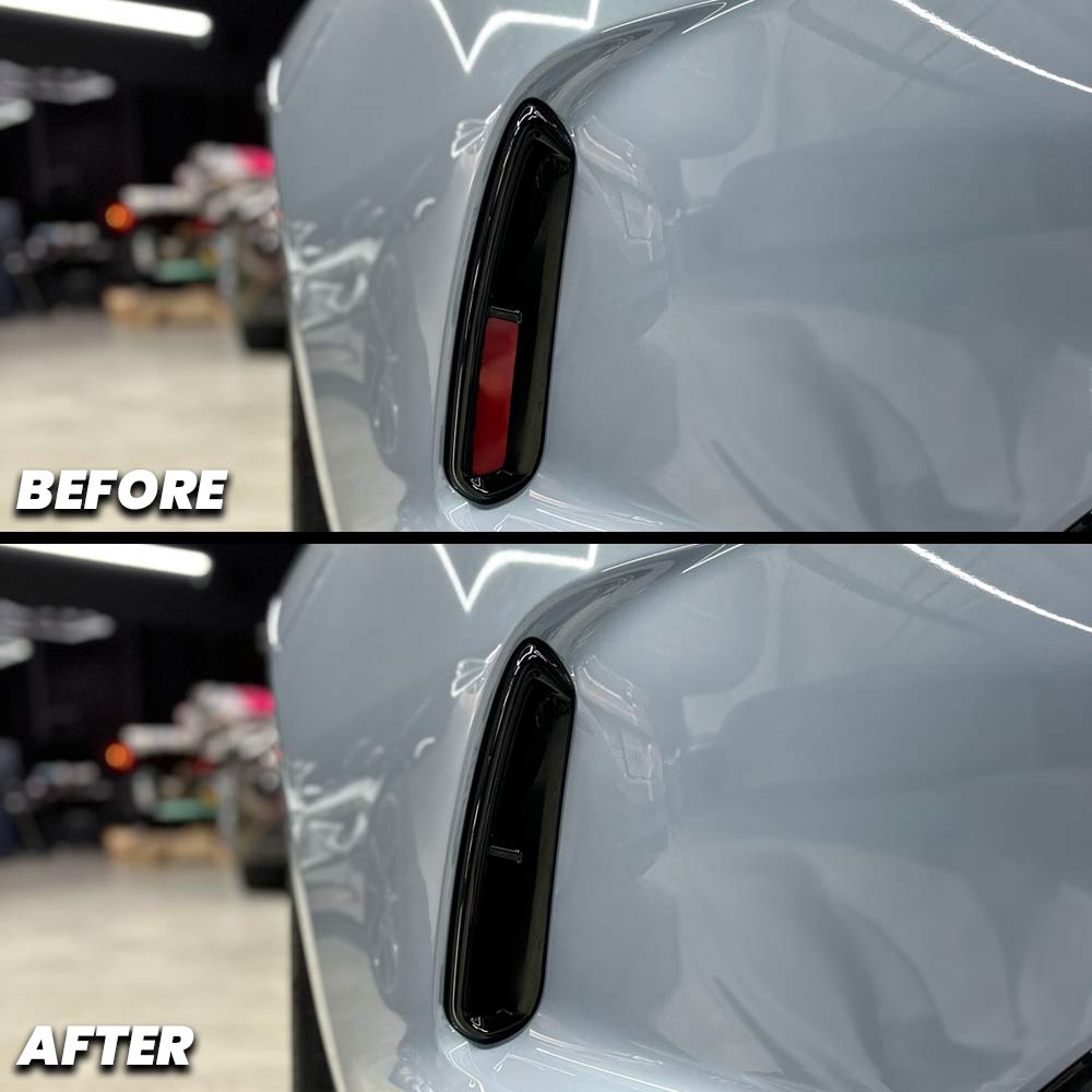 Type R Overlays 2023+ Honda Civic Type-R FL5 Rear Bumper Reflector Pre-cut Overlay Smo ...