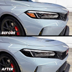 2022+ Honda Civic Hatch Sedan Type-R FL5 Headlight Amber Delete Pre-cut Smoke Overlay