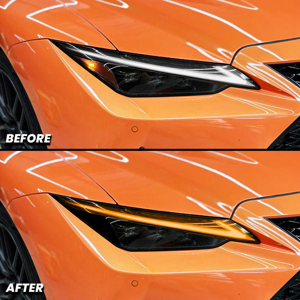 Headlight DRL Daytime Running Light Tint and Amber Delete Pre-Cut Overlay for 2021-2025 Lexus IS300 IS350 IS3500