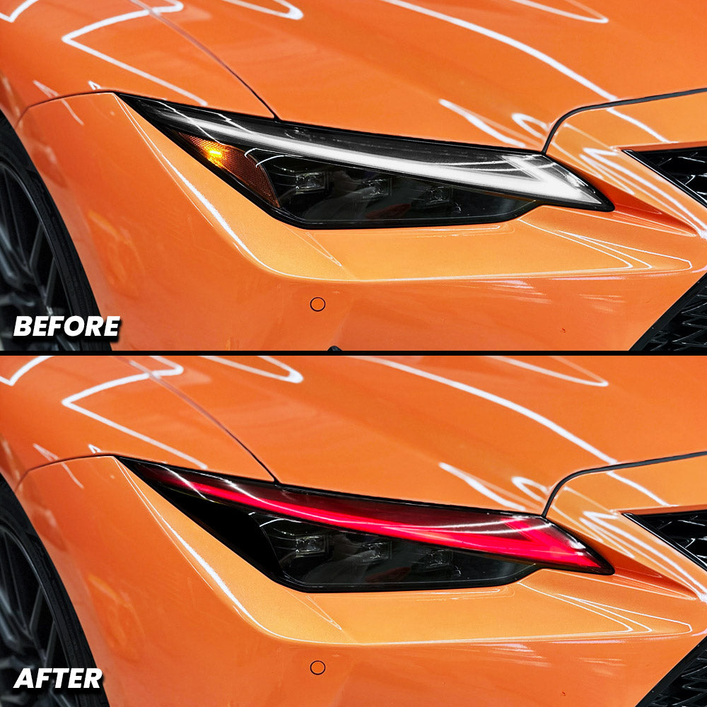 Headlight DRL Daytime Running Light Tint and Amber Delete Pre-Cut Overlay for 2021-2025 Lexus IS300 IS350 IS3500