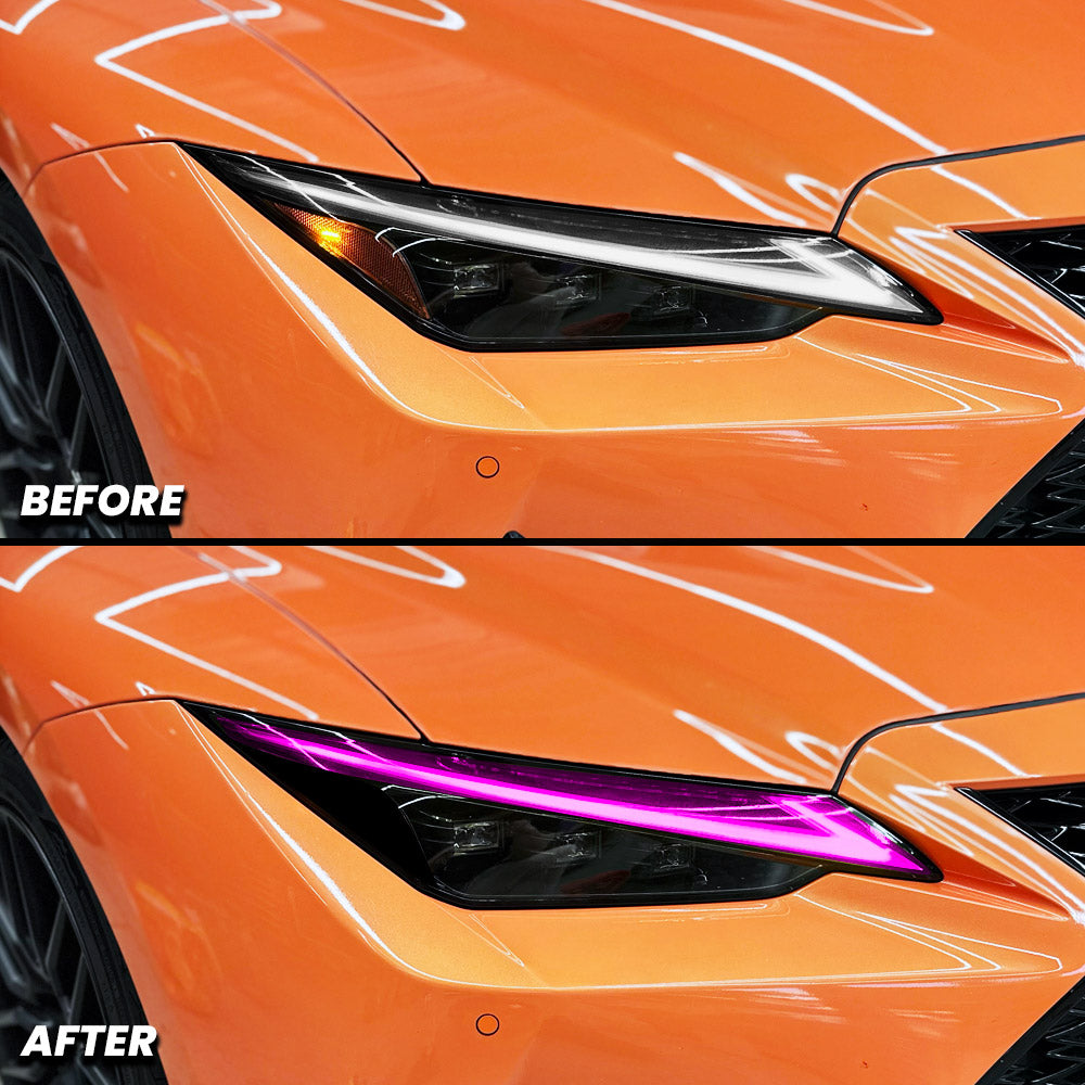 Headlight DRL Daytime Running Light Tint and Amber Delete Pre-Cut Overlay for 2021-2026 Lexus IS300 IS350 IS500