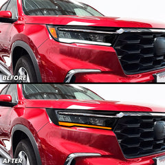 Headlight DRL Day Time Running Light and Amber Delete Pre-cut Overlay Tint for 2023-2026 Pilot