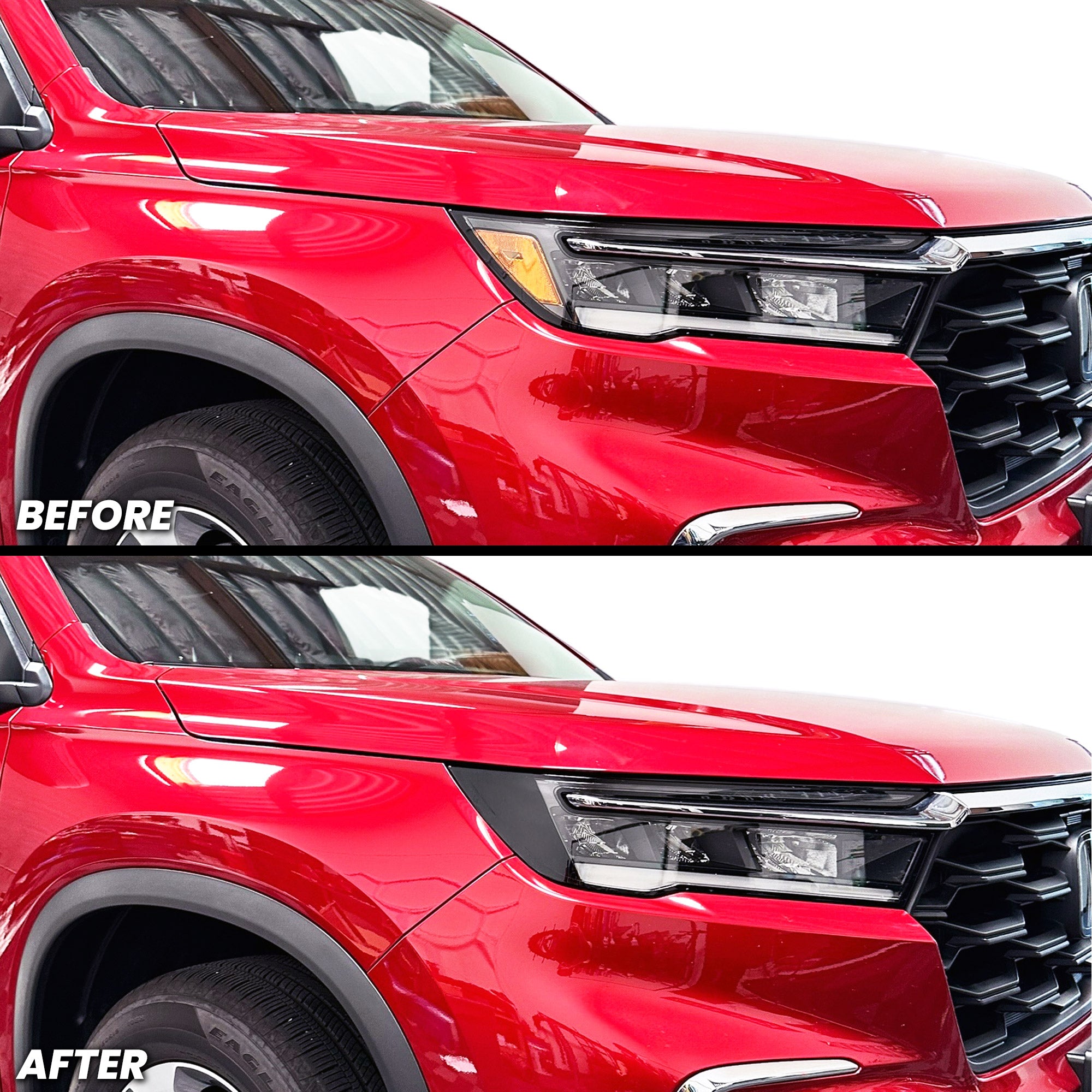Headlight Amber Delete Pre-cut Overlay Tint for 2023-2027 PIlot